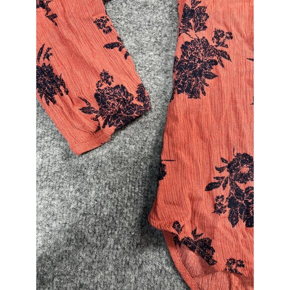 Mason & Belle Women's Boho Floral Print Blouse Long Sleeve Tassel Tie Large - Picture 4 of 7